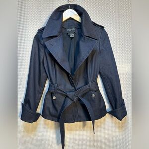 Etcetera Dark Denim Belted Jacket, Size 4 In Excellent Condition!